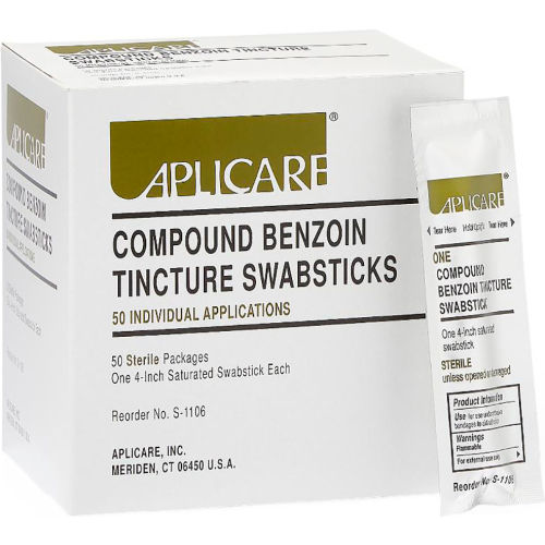 Medline Sterile Benzoin Tincture Swabsticks, 50 per Box/10 Boxes per Case