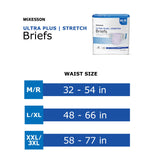 Unisex Adult Incontinence Brief, McKesson, Ultra, Disposable, Heavy Absorbency