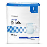 Unisex Adult Incontinence Brief, McKesson, Ultra, Disposable, Heavy Absorbency