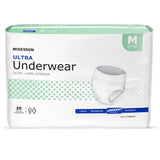 Unisex Adult Absorbent Underwear, McKesson, Ultra, Pull On with Tear Away Seams, Disposable, Heavy Absorbency