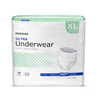 Unisex Adult Absorbent Underwear, McKesson, Ultra, Pull On with Tear Away Seams, Disposable, Heavy Absorbency