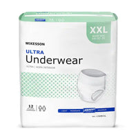 Unisex Adult Absorbent Underwear, McKesson, Ultra, Pull On with Tear Away Seams, Disposable, Heavy Absorbency