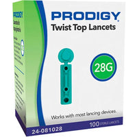 Prodigy® Twist Top Lancets, 28G, 100 Count