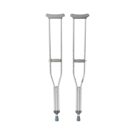 Underarm Crutches, McKesson, Aluminum Frame, Adult, 350lb. Weight Capacity, 45-53 in. Height