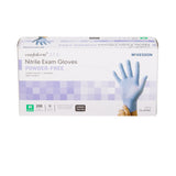 McKesson Confiderm® 3.5C NonSterile, Nitrile, Standard Cuff Length, Textured Fingertips, Blue Chemo Tested Examination Gloves