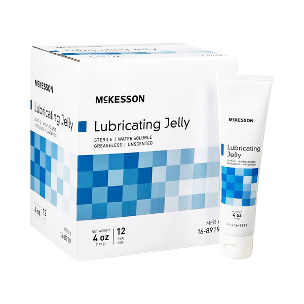 Lubricating Jelly, McKesson, 4 oz. Tube, Sterile, Pack of 12