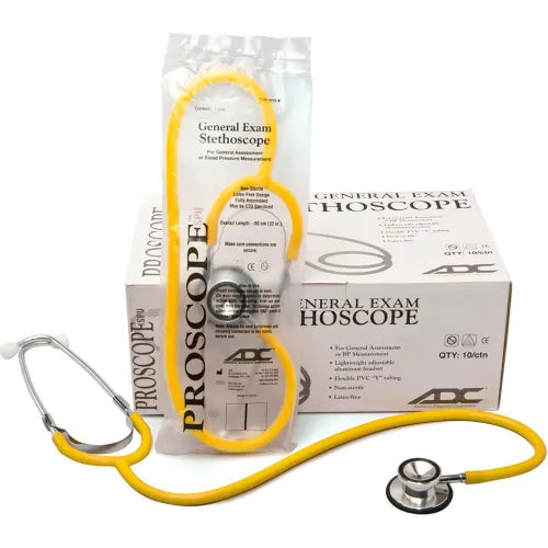 ADC® Proscope SPU™ 670 SPU Dual Head Stethoscope, 32.25" Length, Yellow