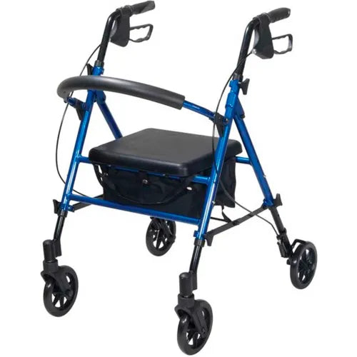 Adjustable Height Rollator with 6" Casters, Blue